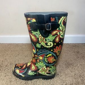 Paisley Rainboots